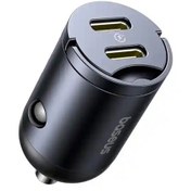 تصویر شارژر فندکی مینی خودرو بیسوس مدل VCHXX-CC با توان خروجی 30 وات Baseus VCHXX-CC Tiny Star Mini Dual-Port C+C Car Charger 30W