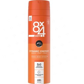 تصویر اسپری ضد تعریق مردانه هشت در چهار مدل Dynamic Energy حجم 150 میلی لیتر 8X4 Dynamic Energy Deodorant Spray 150ml