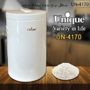 تصویر سطل برنج بدون پیمانه سفید صادراتی یونیک کد 4170 