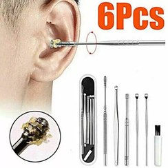 تصویر مجموعه 6 عددی ابزار تمیز کننده گوش زیبایی و سلامت