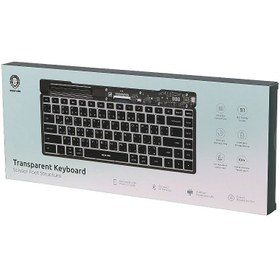 تصویر کیبورد بی سیم گرین لاین مدل Transparent GNTPKYBBK Green Lion Transparent Keyboard Scissor Foot Structure