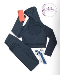 تصویر ست نیم تنه کلاه‌دار و شلوار ترک MELOTEX 