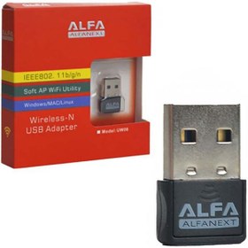 تصویر کارت شبکه USB بی سیم بدون آنتن آلفا ALFA UW06 