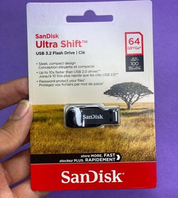 تصویر فلش SanDisk مدل Ultra Shift ظرفیت 64GB flash memory SanDisk 64GB