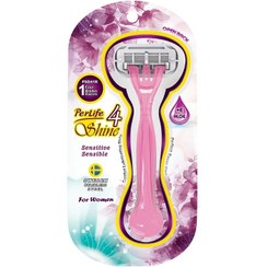 تصویر خودتراش چهار لبه بانوان SHINE4 (یک عددی) Perlife Shine 4 Blades Razor For Women