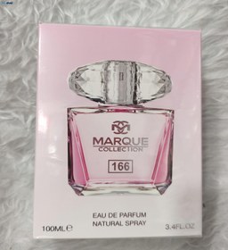 تصویر عطر ادکلن زنانه ورساچه برایت کریستال یا ورساچه صورتی مارکویی کالکشن کد 166 (Versace Bright Crystal) حجم 100 میل Marque collection no.166 Versace Bright Crystal