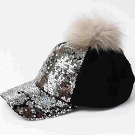 تصویر ست کیف و کلاه پولکی 