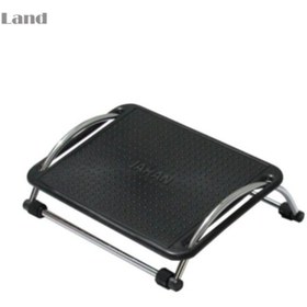 تصویر زیر پایی پلاستیکی مشکی پایه استیل مدل جهان Black plastic footrest with steel base