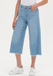 تصویر شلوار جین گشاد زنانه آبی روشن یو اس پولو 