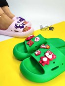 تصویر دمپایی دخترانه استیکر دار لوکا مدل ۳۱-۳۵ از سیلیکون 