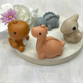 تصویر پوپت حمام کودک آب پاش دایناسور ۴ عددی Babylioni 