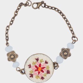 تصویر ست کامل زیورآلات دخترانه پته‌دوزی‌شده 