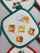 تصویر دستگیره جنس متقال - طرح صبحانه / نوار دور رنگ قرمز 