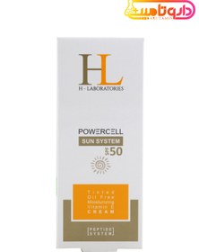 تصویر کرم ضدآفتاب اچ ال رنگی فاقد چربی SPF50 HL Sunscreen Tinted oil free SPF50 Cream 50ML