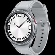 تصویر ساعت هوشمند سامسونگ مدل Galaxy Watch 6 Classic R960 47mm بند مارین نقره ای 