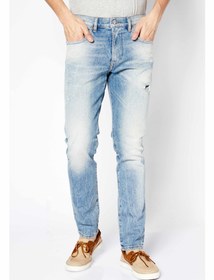 تصویر جین مردانه باریک فیت با قابلیت کشسانی، آبی برند diesel Men Slim Fit Wash Stretchable Denim, Blue