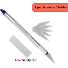 تصویر کاتر قلمی شش تیغ 