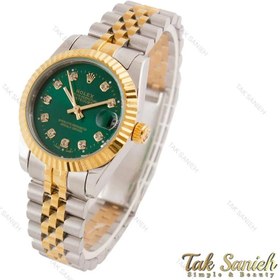 تصویر سات مچی رولکس زنانه صفحه سبز rolex-3641-L 