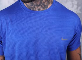 تصویر تیشرت ورزشی تنفسی نایک - سبز آبی / XL 