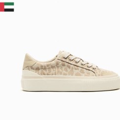 تصویر کتونی اورجینال زنانه زارا Zara Animal Print Trainers 