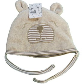 تصویر کلاه نوزادی زمستانی ایندیگو طرح خرس 