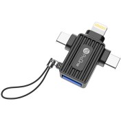 تصویر مبدل لایتنینگ به USB-C / USB / micro USB پرووان مدل PCO10 