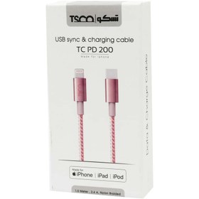 تصویر کابل تبدیل Type-C به Lightining تسکو مدل TC PD200 طول 1.5 متر Tsco TC PD200 Type-C To Lightining Cable 1.5M