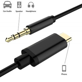 تصویر کابل AUX تایپ سی تبدیل تایپ سی به جک 3.5 ا JH 030 AUX CABLE FOR TYPE-C 