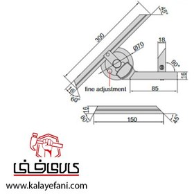 تصویر زاویه سنج ذره بینی اینسایز مدل 360-2372 Insize Universal Protractor 2372-360