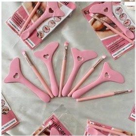 تصویر ست شابلون لب و چشم با براش ، آرایشی 