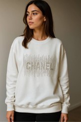 تصویر دورس دو نخ طرح chanel نگین دار بزند اسمارا ترک - سفید 