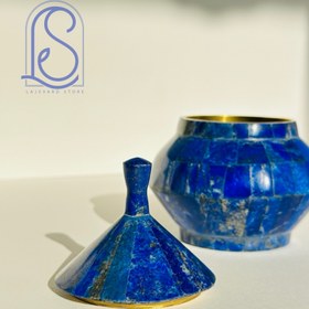 تصویر قندان سنگی لاجورد 