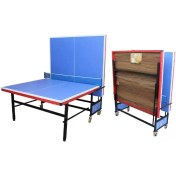 تصویر میز پینگ پنگ تاشو المپیک مدل E3 با ۴ چرخ و MDF ضد خش 