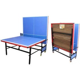 تصویر میز پینگ پنگ تاشو المپیک مدل E3 با ۴ چرخ و MDF ضد خش 