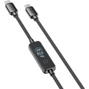 تصویر کابل شارژ تایپ سی 240 وات هوشمند پاورولوژی Powerology TFT Chargelink 240W USB-C Cable PCABCM0121 