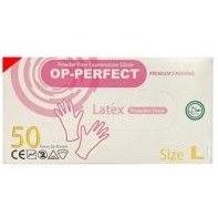 تصویر دستکش لاتکس بدون پودر OP-Perfect حریر 50 عددی 