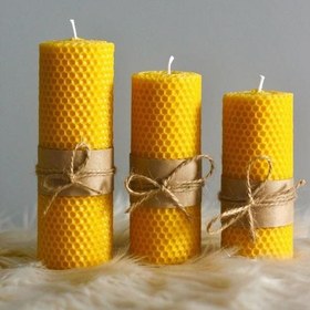 تصویر شمع موم زنبور عسل مینودر - طول Minoodar candle