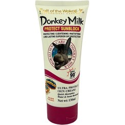 تصویر کرم ضد آفتاب شیر الاغ spf 90 رنگ صورتی حجم ۱۳۰ میل Cream donkey milk