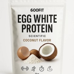 تصویر پودر سفیده تخم‌مرغ 83 درصد طعم نارگیل 1000 گرمی 