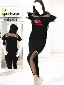 تصویر ست تیشرت شلوار ورزشی زنانه adidas کد 002 adidas womens sports pants Tshirt set code 002