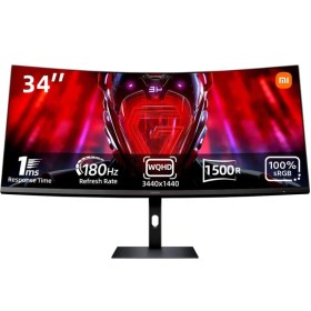 تصویر مانیتور شیائومی Curved Gaming Monitor G34WQI مانیتور منحنی 2K گیمینگ 180 هرتز شیائومی مدل G34WQI سایز 34 اینچ محصول 2024