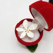 تصویر انگشتر گل سفید کدR211 