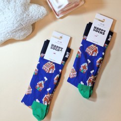 تصویر جوراب ساقدار فانتزی مردانه ( طرح خانه شکلاتی) men's socks