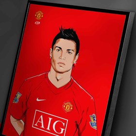 تصویر تابلو دیواری کریستیانو رونالدو منچستر - 20*20 / 8mm cristiano ronaldo poster