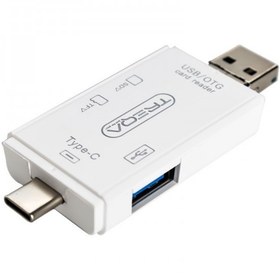 تصویر رم ریدر اورجینال USB3 و OTG Typc ,Micro ترکا (TREQA) مدل USB-6 TREQA otg converter