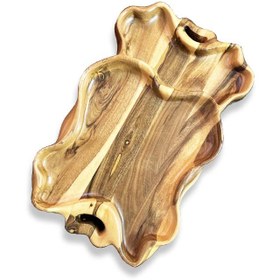 تصویر سینی دفرمه چوب گردو 