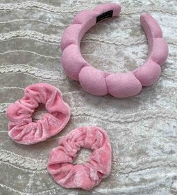 تصویر ست تل مو پینترسی و کش مو مخمل 