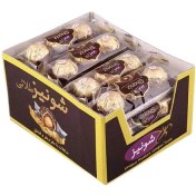 تصویر شکلات مغزدار شونیز طلایی - 550 گرم بسته 36 عددی 