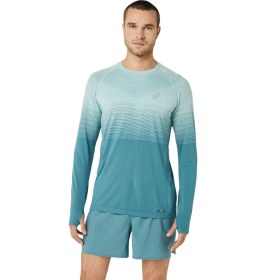 تصویر تی شرت تنیس مردانه اسیکس Asics SEAMLESS LS TOP- آبی 