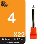 تصویر تیغه برش الماسه دوپر مستقیم قطر 4 میلیمتر کارگیر 22 میلیمتر دنباله 6 میلیمتر برند پرویوکات 